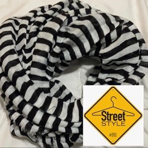 Street Style Cloth Striped Boho Neck Scarf